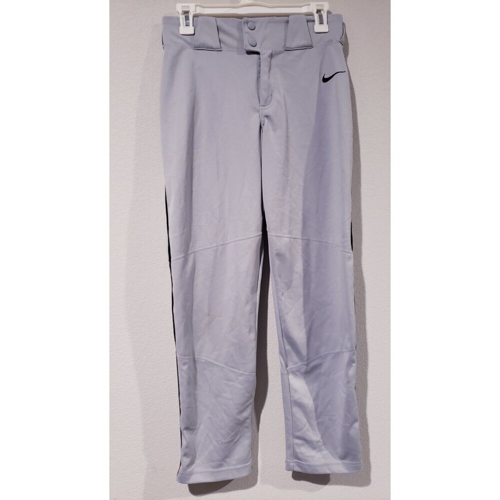 NIKE LongBall Grey Piped Long Hemmed Baseball Softball Pants Mens Size XL